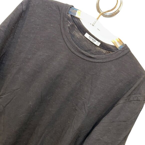 Buck Mason black classic cotton t-shirt top L - Picture 4 of 4